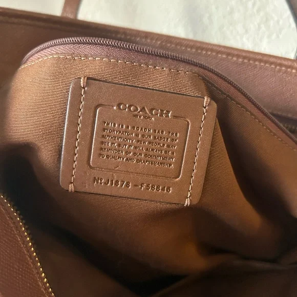 COACH City Brown Leather Tote Bag - Picture 2 of 11